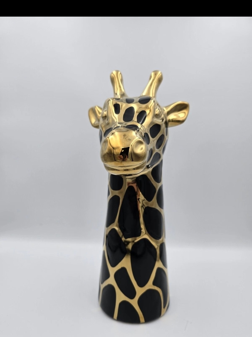 Gold and Black Giraffe Decorative Sculpture - Contemporary Home Accent